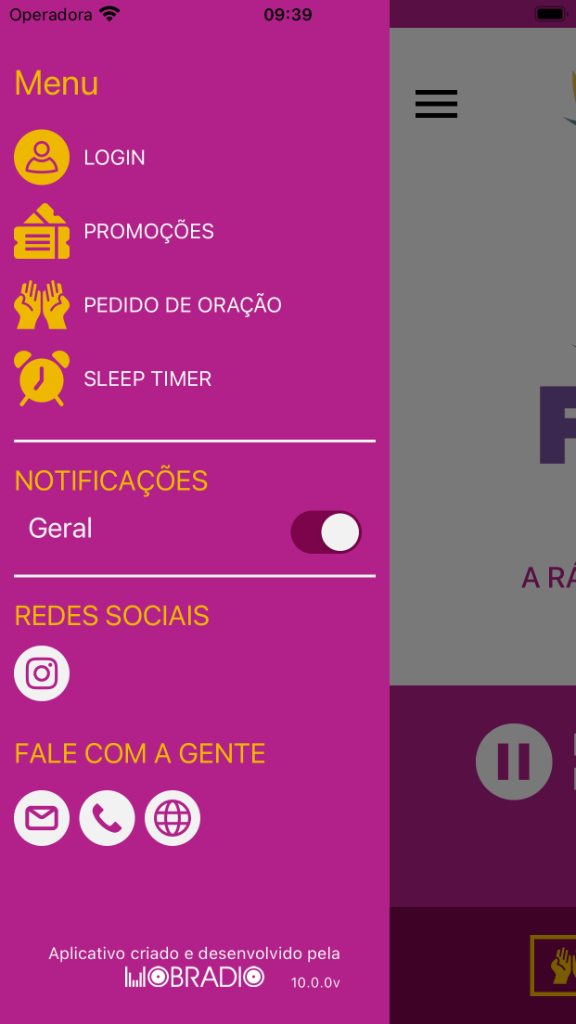 Tela do App